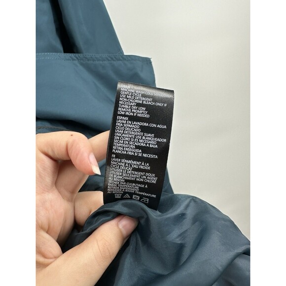 Liverpool Jeans Company Sz XL Blue Mystic Team Rain Jacket Coat Tie Button Up - Picture 5 of 5